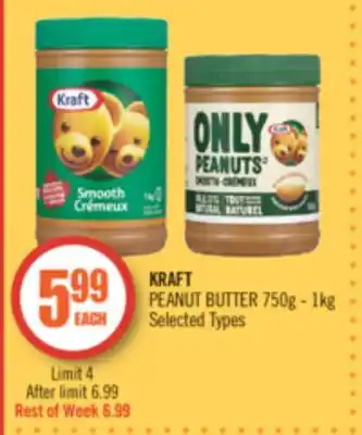 Shoppers Drug Mart KRAFT PEANUT BUTTER offer