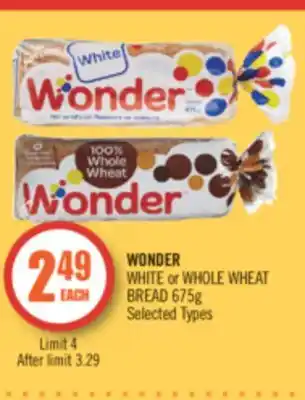 Shoppers Drug Mart WONDER WHITE or WHOLE WHEAT BREAD offer
