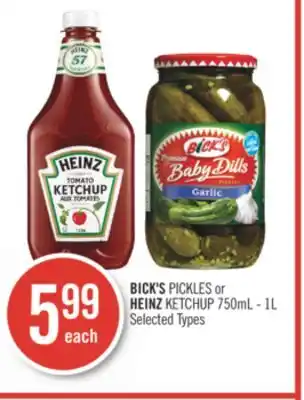 Shoppers Drug Mart BICK'S PICKLES or HEINZ KETCHUP offer
