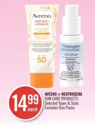 Shoppers Drug Mart AVEENO or NEUTROGENA SUN CARE PRODUCTS offer