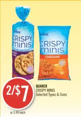 Shoppers Drug Mart QUAKER CRISPY MINIS offer