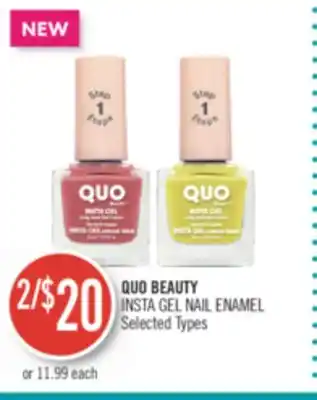 Shoppers Drug Mart QUO BEAUTY INSTA GEL NAIL ENAMEL offer