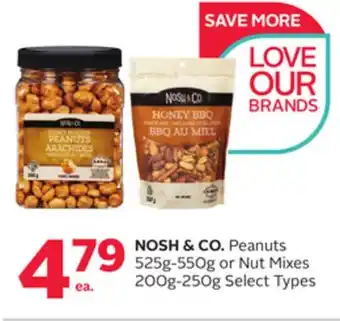 Rexall NOSH & CO. Peanuts 525g-550g or Nut Mixes 200g-250g offer