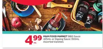 Rexall M&M FOOD MARKET BBQ Sauce 425mL or Dipping Sauce 350mL offer