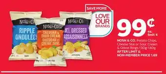 Rexall NOSH & CO. Potato Chips, Cheese Stix or Sour Cream & Onion Rings offer