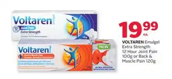 Rexall VOLTAREN Emulgel Extra Strength 12 Hour Joint Pain 100g or Back & Muscle Pain 120g offer