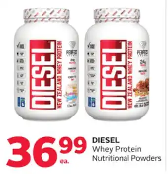 Rexall DIESEL Whey Protein Nutritional Powders offer