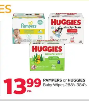 Rexall PAMPERS or HUGGIES Baby Wipes offer