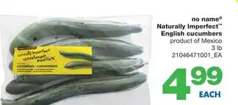 Wholesale Club NO NAME NATURALLY IMPERFECT ENGLISH CUCUMBERS, 3 lb offer