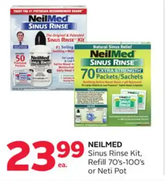 Rexall NEILMED Sinus Rinse Kit, Refill 70' s-100' s or Neti Pot offer