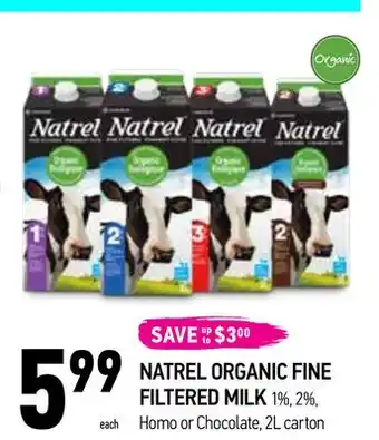 Coppa's Fresh Market NATREL ORGANIC FINE FILTERED MILK offer
