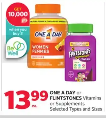 Rexall ONE A DAY or FLINTSTONES Vitamins or Supplements offer