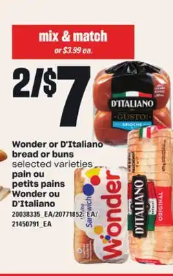 Independent City Market WONDER OR D'ITALIANO BREAD AND BUNS offer