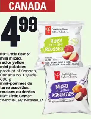 Independent City Market PC LITTLE GEMS MINI MIXED, RED OR YELLOW MINI POTATOES, 680 g offer