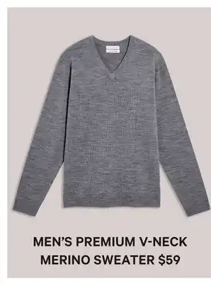 Joe Fresh MEN'S PREMIUM V-NECK MERINO SWEATER offer