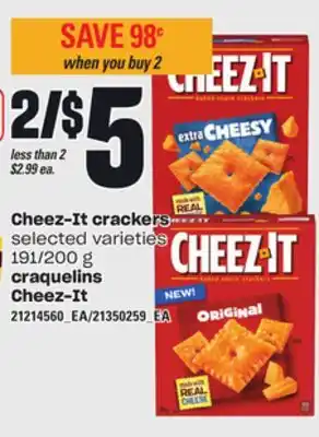 Independent City Market CHEEZ IT CRACKERS, 191/200 g offer