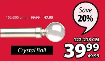 JYSK Crystal Ball Single Curtain Rod Kit offer