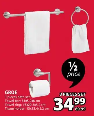 JYSK GROE 3 pieces bath set offer