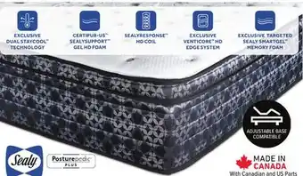 Leon's Sealy Posturepedic Plus Sterling Series - Hugo Medium Eurotop Full Mattress offer