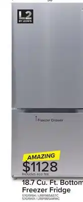 Leon's L2 Stainless Steel Bottom-Freezer Refrigerator (18.7 cu. ft.) - LRB19B5ASTC offer