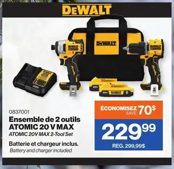 Patrick Morin Dewalt ATOMIC 20V MAX 2-Tool Set offer