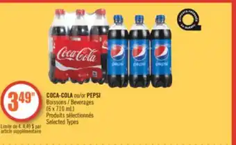 Pharmaprix COCA-COLA or PEPSI Beverages offer