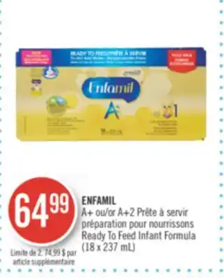 Pharmaprix ENFAMIL A+ or A+2 Ready To Feed Infant Formula offer