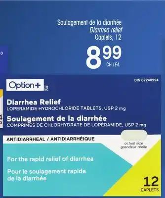 Uniprix OPTION+ Soulagement de la diarrhée/ Diarrhea relief offer