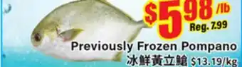 Terra Foodmart Previously Frozen Pompano offer