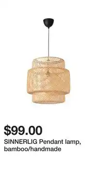 IKEA SINNERLIG Pendant lamp, bamboo/handmade offer