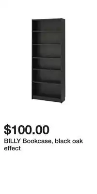 IKEA BILLY Bookcase, black oak effect offer