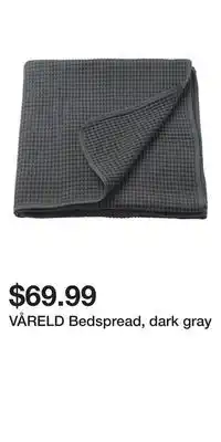 IKEA VÅRELD Bedspread, dark gray offer