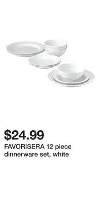 IKEA FAVORISERA 12 piece dinnerware set, white offer