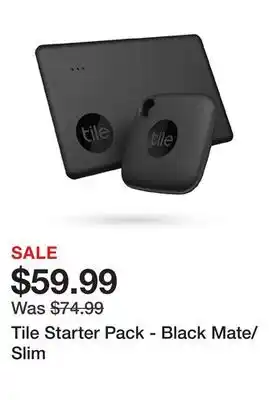 TSC Stores Tile Starter Pack - Black Mate/Slim offer