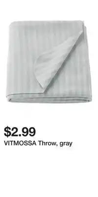 IKEA VITMOSSA Throw, gray offer