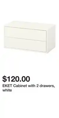 IKEA EKET Cabinet with 2 drawers, white offer