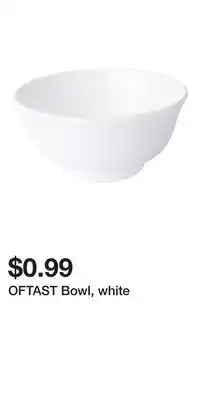 IKEA OFTAST Bowl, white offer