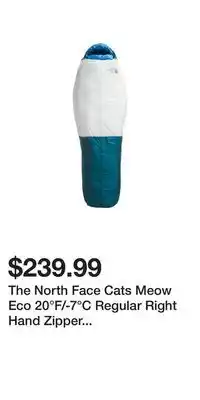 Sport Chek The North Face Cats Meow Eco 20°F/-7°C Regular Right Hand Zipper Sleeping Bag offer