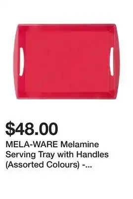 Dollarama MELA-WARE Melamine Serving Tray with Handles (Assorted Colours) - Case of 12 offer