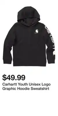 Mark's Carhartt Youth Unisex Logo Graphic Hoodie Sweatshirt offer