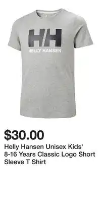 Mark's Helly Hansen Unisex Kids' 8-16 Years Classic Logo Short Sleeve T Shirt offer