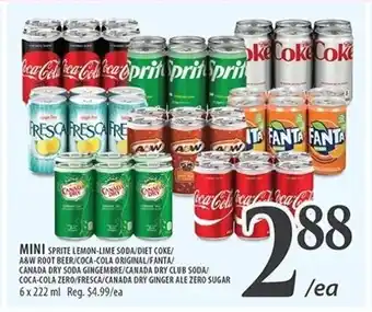 SPRITE LEMON-LIME SODA/A&W ROOT BEER/FANTA/ CANADA DRY SODA GINGEMBRE/ COCA-COLA ZERO/FRESCA/CANADA DRY GINGER ALE ZERO SUGAR