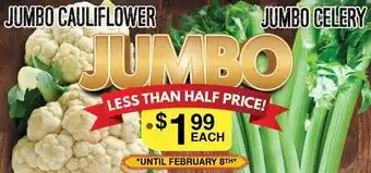 JUMBO CAULIFLOWER OR JUMBO CELERY
