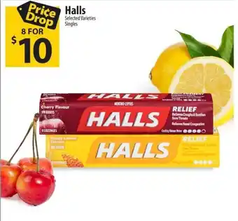 Co-op Halls Selected Varieties Singles offer