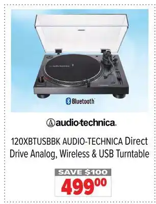 2001 Audio Video AUDIO-TECHNICA Direct Drive Analog, Wireless & USB Turntable offer