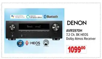 2001 Audio Video DENON 7.2 Ch. 8K HEOS Dolby Atmos Receiver offer
