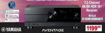 2001 Audio Video YAMAHA 7.2 Channel 4k/8k HDR 10+ Receiver offer