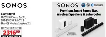 2001 Audio Video SONOS BUNDLE ARC+SUB+ERA100x2 BK offer