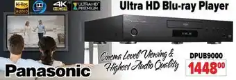 2001 Audio Video Panasonic Ultra HD Blu -ray Player offer