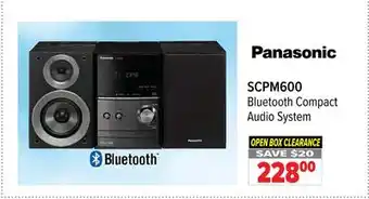 2001 Audio Video PANASONIC Bluetooth Compact Audio System offer